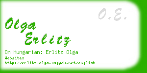 olga erlitz business card